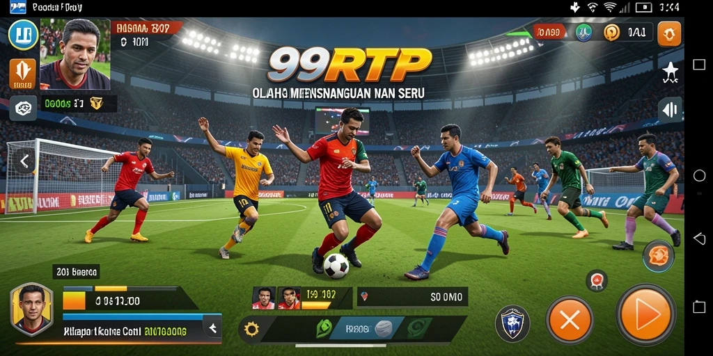 Tampilan gameplay <strong>99RTP</strong> dengan aksi olahraga yang seru.