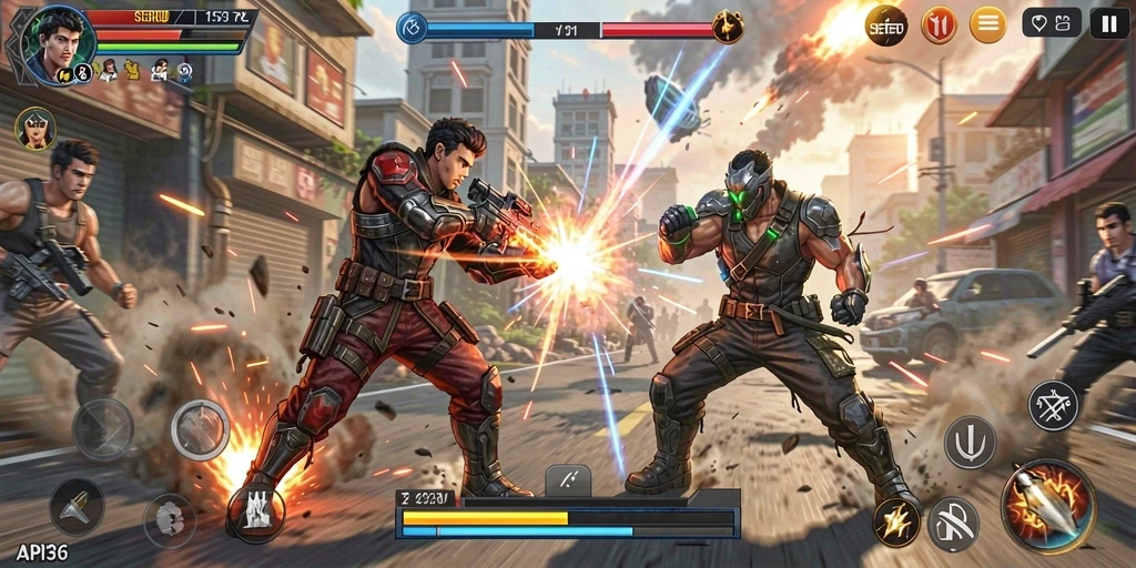 Tampilan menakjubkan dari gameplay Action di API36.