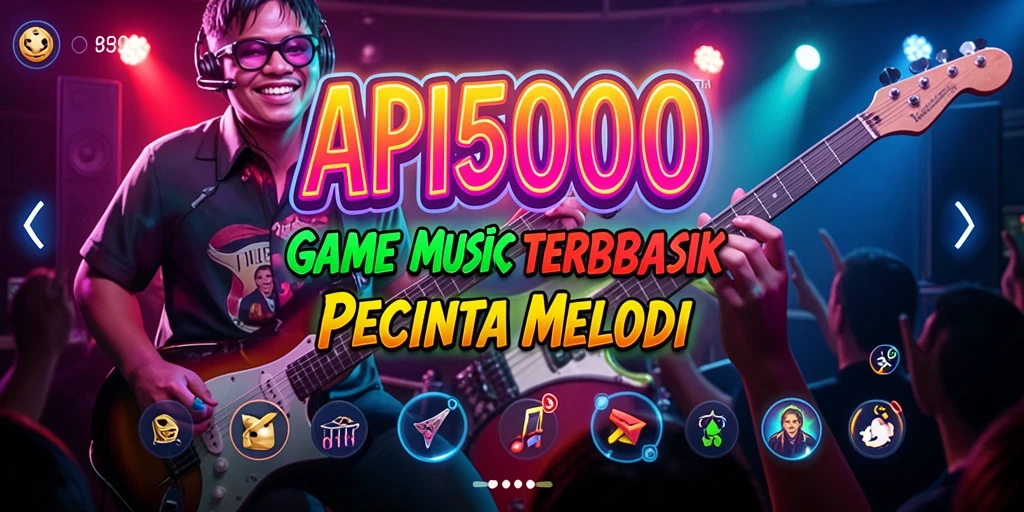 Screenshot gameplay API5000 menampilkan pemain yang bersenang-senang dengan musik.