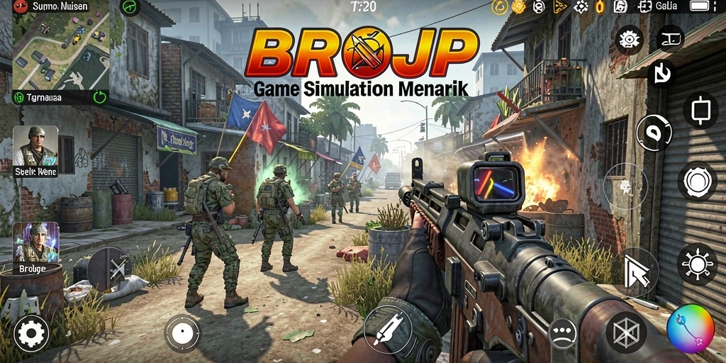 Screenshot gameplay BROJP menunjukkan suasana simulasi yang mendalam dan memukau.