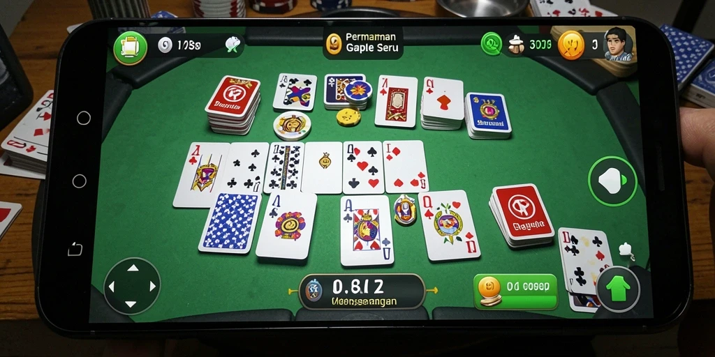 Tampilan gameplay Gaple yang menarik dan interaktif di D73.
