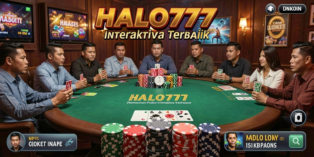 Tampilan menarik dari gameplay Poker di HALO777.