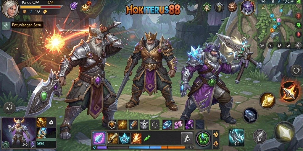 Tangkapan layar HOKITERUS88 menunjukkan aksi pertarungan epik dalam dunia ARPG.
