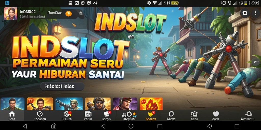 Screenshot INDSLOT menampilkan gameplay slot yang menarik dan penuh warna.