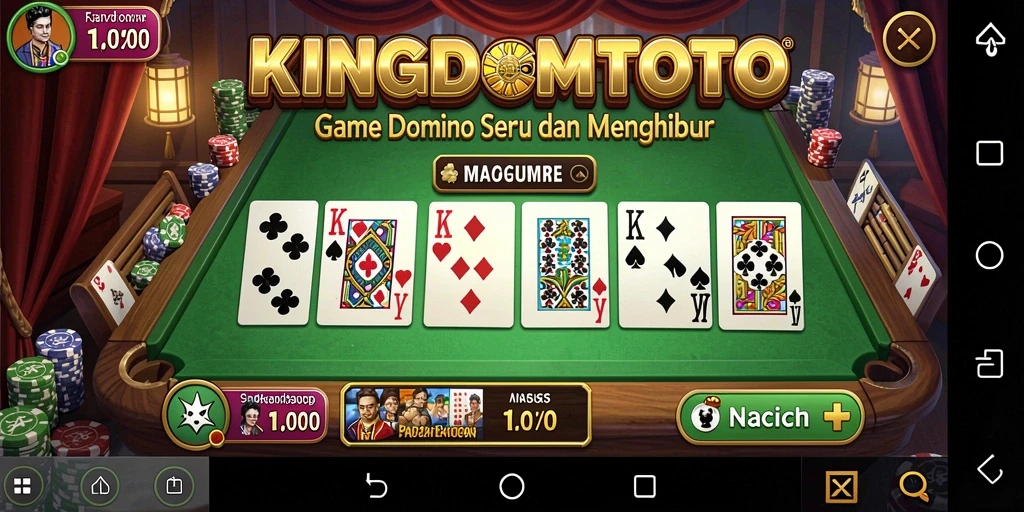 Tangkapan layar gameplay KINGDOMTOTO menampilkan momen seru bermain Domino.