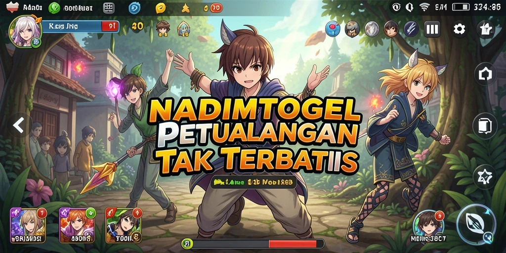 Screenshot gameplay NADIMTOGEL yang menampilkan aksi seru dan karakter Anime.