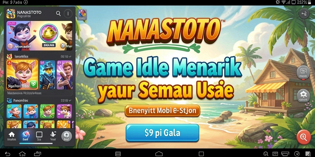 Screenshot NANASTOTO menampilkan gameplay Idle yang seru dan interaktif.