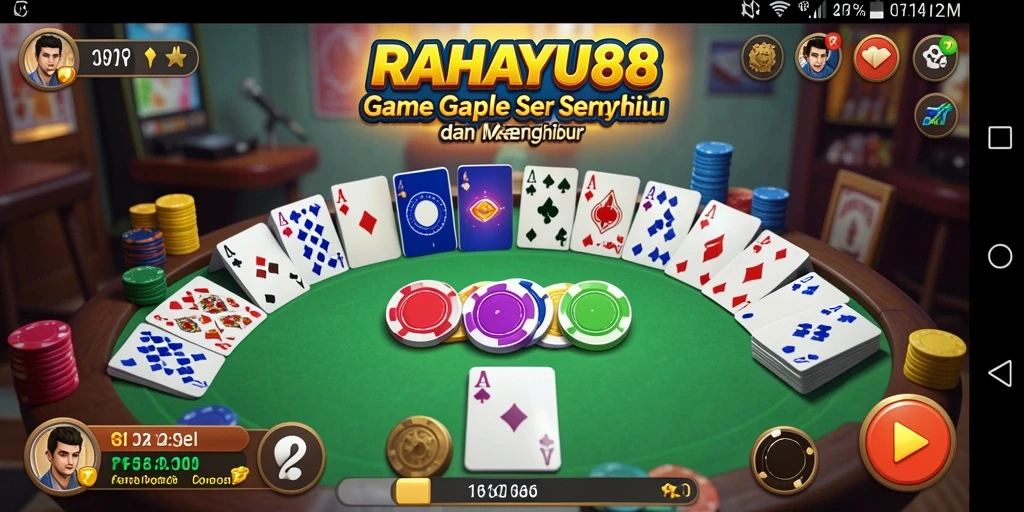 Tampilan gameplay RAHAYU88 yang menarik saat bermain Gaple.
