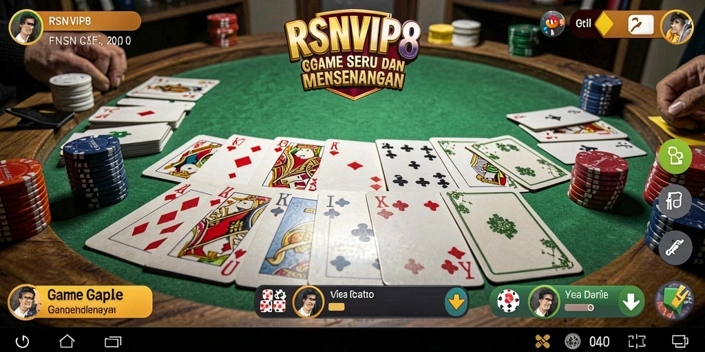 Tampilan menarik gameplay Gaple di RSNVIP8.